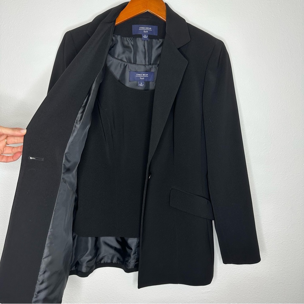 Long Black 2-Piece Blazer and Top Set